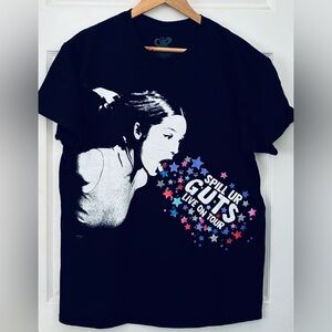 Bold Black Graphic Tee with Star Design